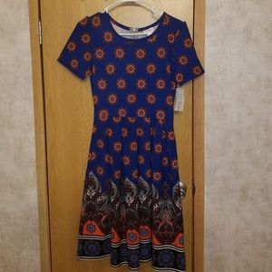 Lularoe amelia dipped medallion print